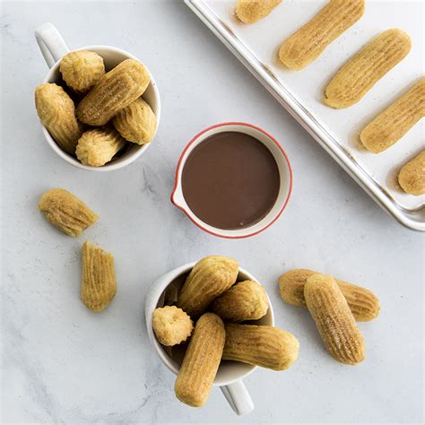 Baked Churros With Chocolate Nutella Dipping Sauce Nordic Ware