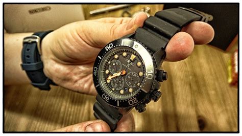 Seiko Prospex Solar Diver Chronograph Ssc673p1 V175 Black Series
