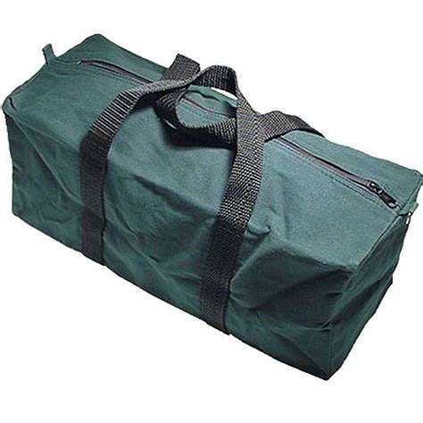 24 600mm Canvas Tool Bag Green Water Resistant Heavy Duty With Zip And