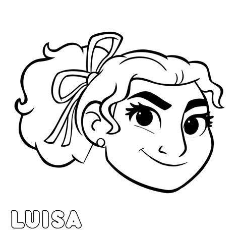 Coloring Pages Encanto Luisa Print Free