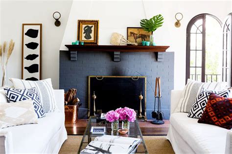 20 Painted Brick Fireplaces In The Living Room Home Design Lover