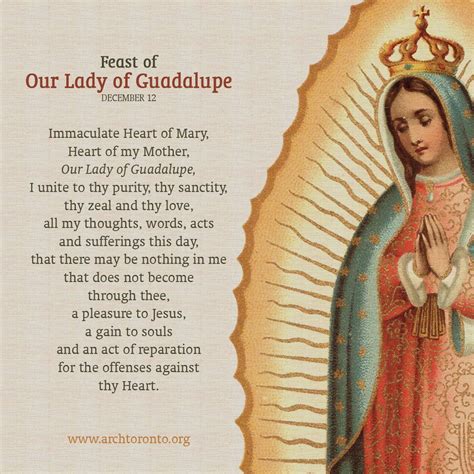 Prayer Printable Our Lady Of Guadalupe