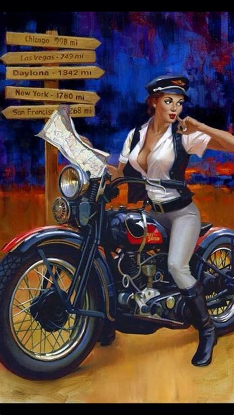 43 best pin up harley davidson images on pinterest pin up girls biker girl and vintage