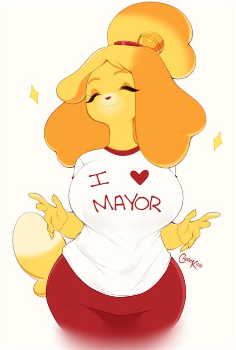 I ️ Mayor Isabelle Animal Crossing Fan Art Sexy Anime Art Sexy Furry
