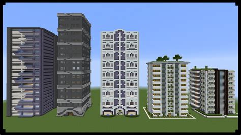 Minecraft How To Make Sky Scrapers Youtube