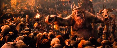 While escaping from the goblins, bilbo falls into a dark pit and is left behind. The Hobbit: An Unexpected Journey - Extended Edition Goblin Town Scene HD - YouTube