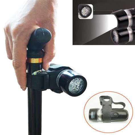 Universal Led Torch Light For Walking Stick Cane Mobility Anddisability