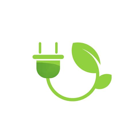 Plug Leaf Energy Saving Symbol Icon Eco Friendly Concept For Company