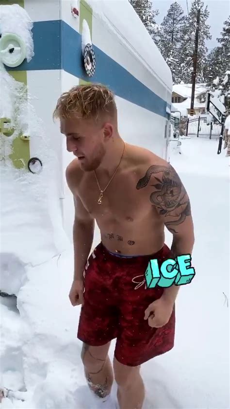 Alexis Superfan S Shirtless Male Celebs Jake Paul Shirtless Ig Story In The Snow