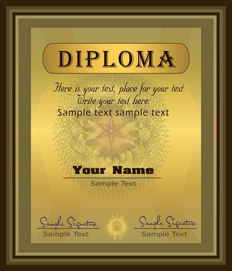 Gorgeous Diploma Certificate Template 04 Vector Vector Download