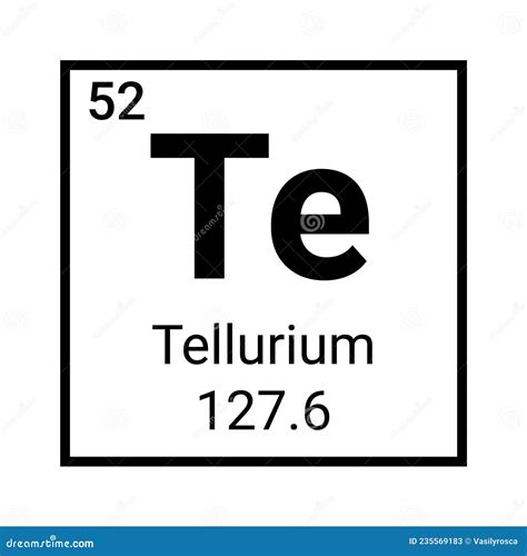 Tellurium Periodic Table Chemistry Icon Tellurium School Atomic