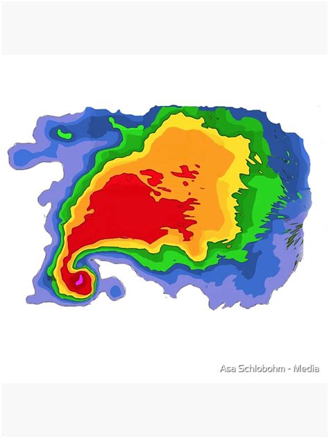 Supercell Radar Hook Echo 2 Poster For Sale By Asasch Redbubble