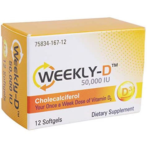 Weekly D Vitamin D3 50000 Iu For Energy Bone And Teeth Health
