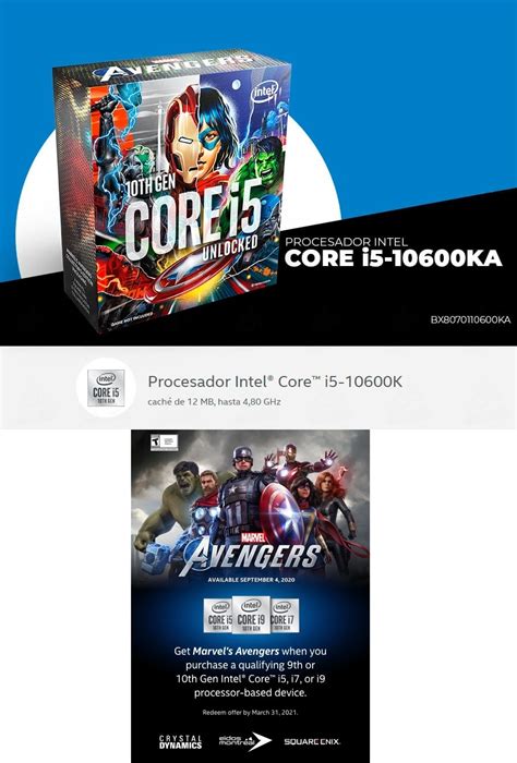 Processador Intel Core I5 10600k Marvel´s Avengers Collector´s Edition