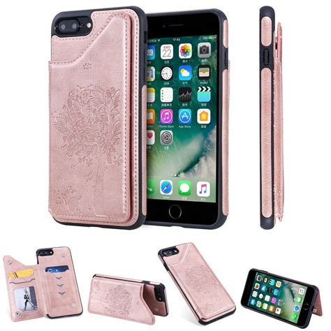 Even saved some money on a case by picking up an iphone 8 case since this is essentially the same exterior design. iPhone 8 Plus Case, iPhone 7 Plus Case, Dteck Embossed Tree Pattern Credit Card Slot Holder Slim ...