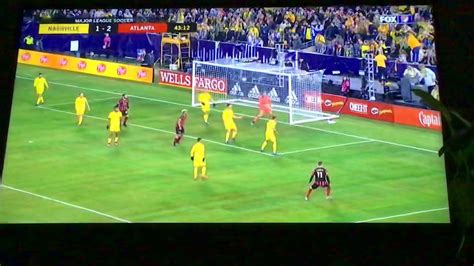 Ezequiel barco (atlanta united fc) right footed shot from outside the box to the bottom right corner. MLS: Nashville SC vs Atlanta United FC (missed head shot ...