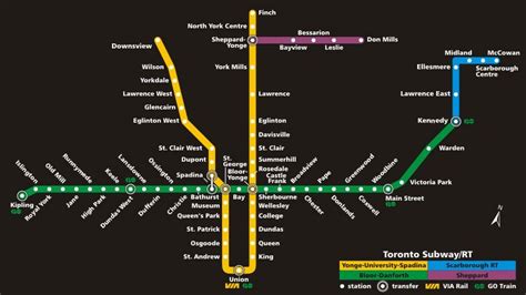 Toronto Subway Map Toronto Tourism Guide
