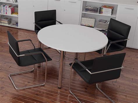 Tcs Round Meeting Table On Chrome Legs Rapid Office Furniture