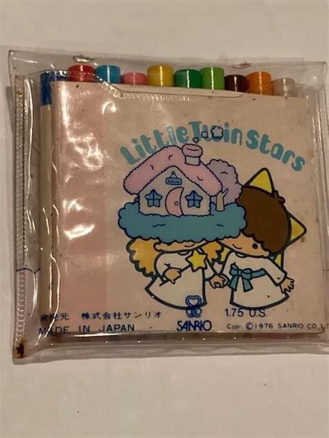 Vintage 1976 Little Twin Stars Sanrio Mini Book And 10 Pack Mini