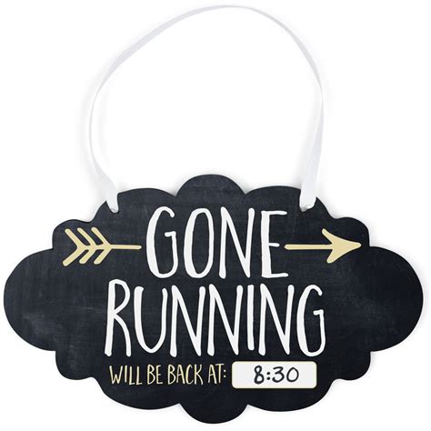 Running Cloud Sign Gone Running Dry Erase Gone For A Run