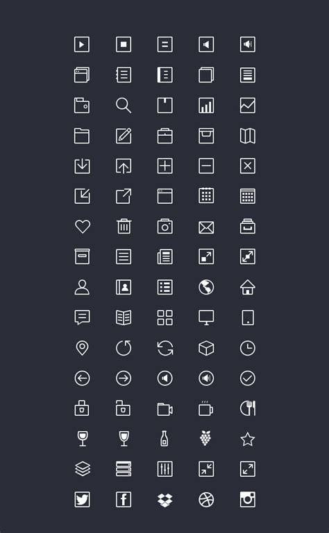 18 Free Minimalistic Icon Sets To Download Hongkiat