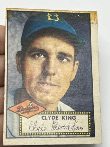 1952 Topps 205 Clyde King Brooklyn Dodgers Baseball Card Ebay