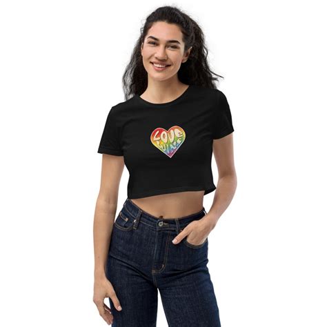 Love Wins Crop Top Gay Pride Shirt Gay Heart Shirt LGBTQ Etsy