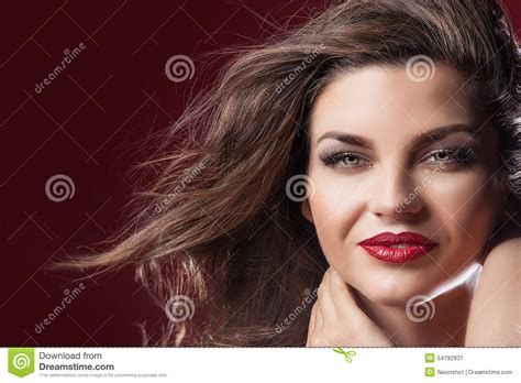 Portrait Of Brunette Lady Stock Image Image Of Glamour 54782837