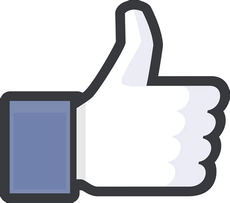 Download Thumbs Up Facebook Logo Png Transparent Svg Vector Clipart