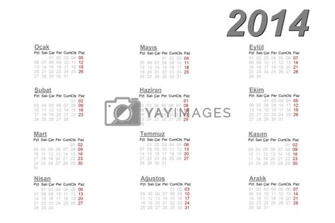 Turkish Calendar For 2014 By Elenaphotos21 Vectors And Illustrations Free