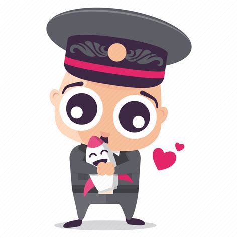 Dictator Emoji Emoticon In Love Man Sticker Icon Download On