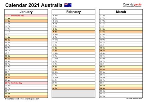 Presenting the 'visions of australia 2021' calendar that captures the mesmerising beauty of australian landscapes. Time And Date Calendar 2021 Australia - Food South Australia - The year 2021 is not a leap year.