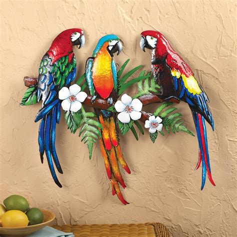 Tropical Parrot Wall Art Collections Etc Tropical Home Decor