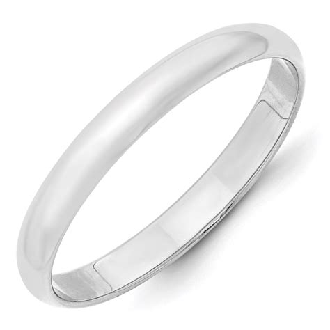 Matte finish of this band makes the band glow with an even, subtle reflection, and thanks to a flat profile of the ring that glow is charmingly hypnotizing. Versil 10 Karat White Gold 3mm Lightweight Half Round Band ...