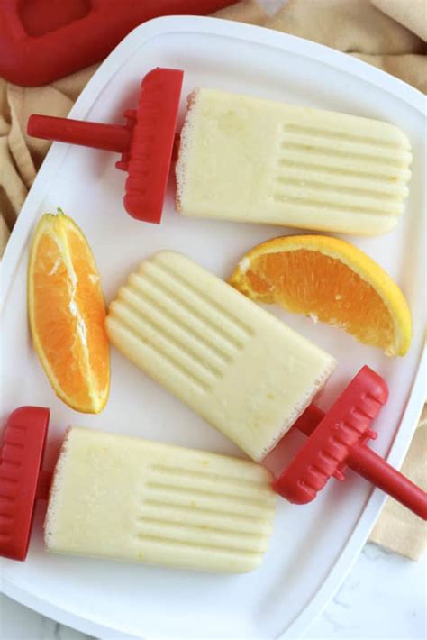 Healthy Orange Creamsicle Popsicles Mile High Mitts