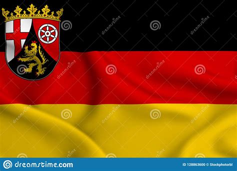 Rhineland-palatinate Germany Flag Illustration Stock Illustration - Illustration of state ...