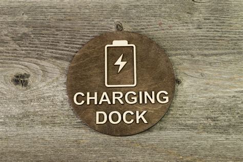 Charging Station Sign Mobile Devices Recharge Dock Charge Etsy