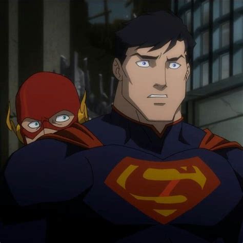 Barry Allen The Flash Hides Behind Clark Kent Superman Justice League War Dc Comics Artwork