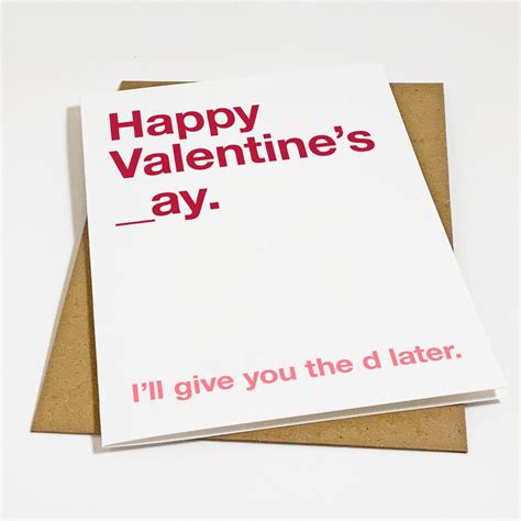 Funny Valentines Card For Girlfriend Card For Wife Happy Valentines Day D For Later Etsy Canada