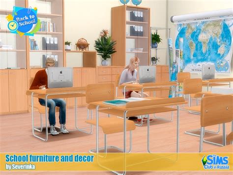 School Furniture And Decor Set 02 At Sims By Severinka