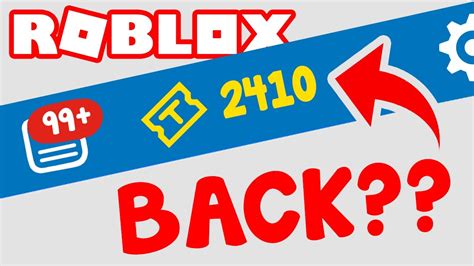 Your step to acquire free robux and tix is on your way. TIX ARE BACK IN ROBLOX?? - YouTube