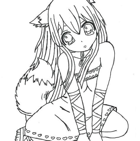Cute Anime Coloring Pages To Print At Getdrawings Free
