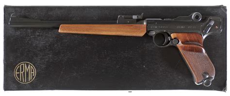 Scarce Erma Et 22 Navy Luger Semi Automatic Pistol Rock Island Auction