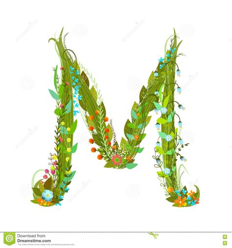 Download Letter M Flower Calligraphy Floral Elegant Decorative ...