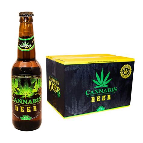 Buy Wholesale Cannabis Flavoured Beer 45 Mix Gold And Green Leaf 330ml