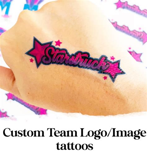 Custom Team Logoimage Temporary Tattoos Sheet Of 35 Itty Bits Designs