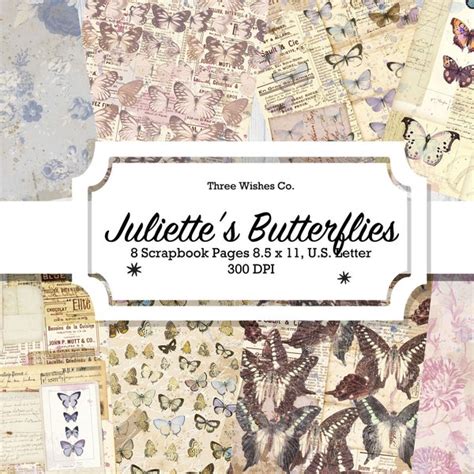 Shabby Chic Butterflies Etsy