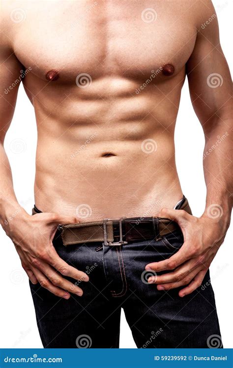 Corpo Dell Uomo Sexy Con L ABS Muscolare Fotografia Stock Immagine Di Addominale Misura