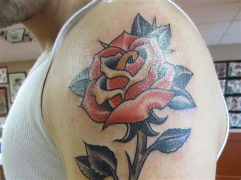 Black rose tattoo on arm. Rose Tattoos for Men - Ideas and Inspiration for Guys