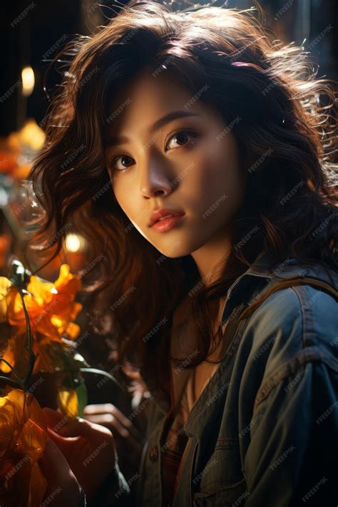 Premium Ai Image A Closeup Stock Photo Of A Beautiful Korean Girl